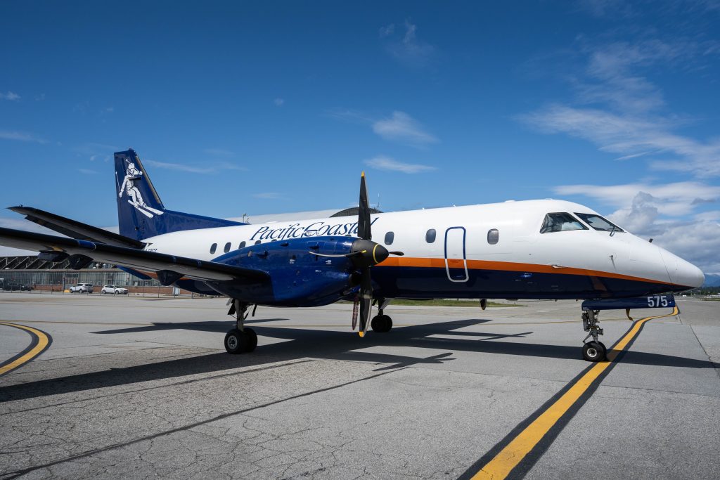 Pacific Coastal Airplane on runway