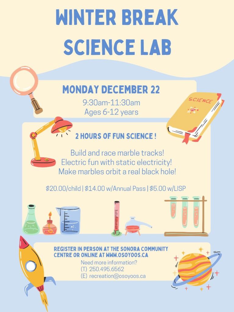 Winter Break | Science Lab | Oliver Tourism